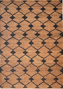 Diamond Braided Natural Handmade Jute Rug