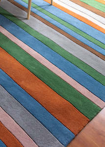 Modern Rugs: Stripe Series 1 Modern Wool Rug