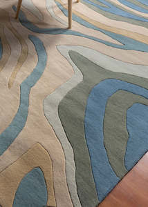 Modern Rugs: Stream Series 3 Modern Wool Rug