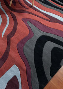 Modern Rugs: Stream Series 2 Modern Wool Rug