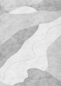 Modern Rugs: Abstract Style Grey Area Rug