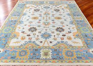 Indian Rugs Nz: Oriental Heritage Bhadohi Hand-Knotted Wool Indian Rug (Size: 270 X 380 CM)