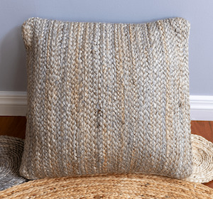 Natural Jute Cushions: Trout Grey Jute Cushion