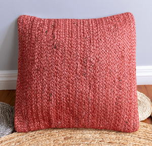 Natural Jute Cushions: Red Jute Cushion