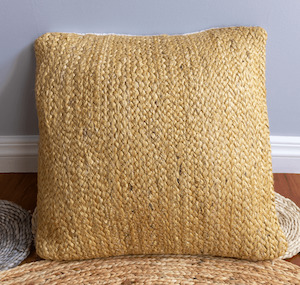 Natural Jute Cushions: Yellow Jute Cushion