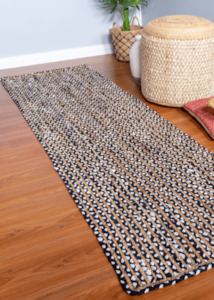 Hallway Runner Rugs: Black White Jute Runner Rug