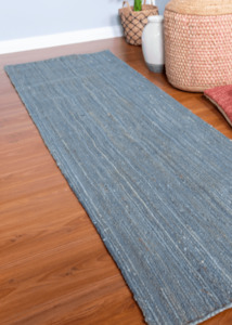 Hallway Runner Rugs: Light Blue Jute Runner Rug