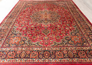 Persian Carpets Nz: Vintage Khorasan Hand-Knotted Wool Persian Rug (Size: 295 X 390 CM)