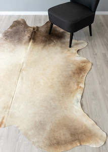 Off White Cowhide Rug (Size: 230 X 200 CM)