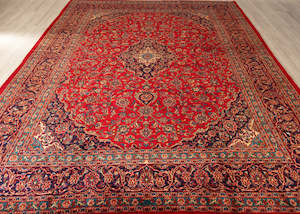 Mashad Rugs: Vintage Mashad Hand-Knotted Wool Persian Rug (Size: 290 X 400 CM)