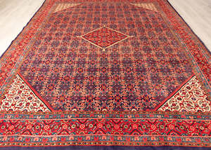 Mahal Rugs: Vintage Mahal Hand-Knotted Wool Persian Rug (Size: 290 X 410 CM)