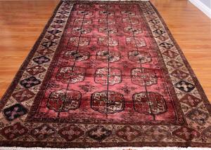 Baluch Rugs: Vintage Baluch Torkman Hand-Knotted Wool Persian Rug