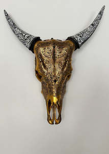 Authentic Cow Hand Carved Skull
