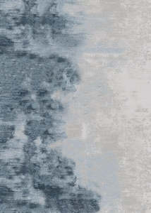 Grey Rugs: Blue And Grey Abstract Style Area Rug