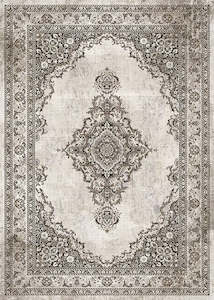 Grey Rugs: Grey And Brown Vintage Area Rug