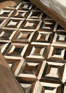 Cowhide Patchwork Rug