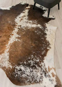 Salt Pepper Tri-Color Cowhide Rug (Size: 230 X 200 CM) CHR1903