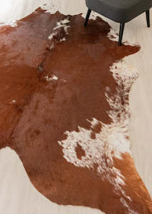 Salt Pepper Brown & White Cowhide Rug (Size: 250 X 220 CM) CHR1907