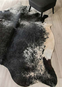 Salt Pepper Black & White Cowhide Rug (Size: 230 X 200 CM) CHR1841