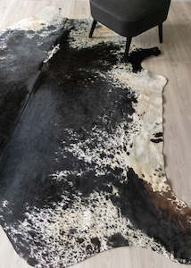 Salt Pepper Black & White Cowhide Rug (Size: 250 X 240 CM) CHR1837