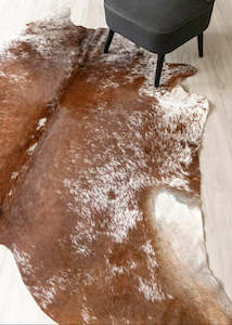 Salt Pepper Cowhides: Salt Pepper Brown & White Cowhide Rug (Size: 230 X 220 CM) CHR1833
