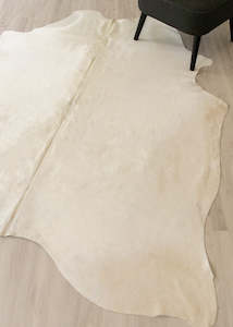 (Rare) Off White Cowhide Rug (Size: 220 X 190 CM) CHR1899