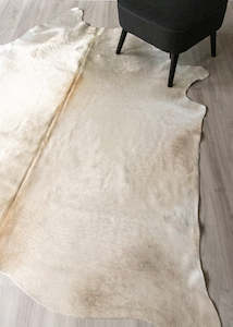 White Cowhides: (Rare) Cream Off White Cowhide Rug (Size: 230 X 200 CM) CHR1838