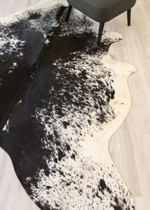 Salt Pepper Black & White Cowhide Rug (Size: 230 X 200 CM) CHR2147