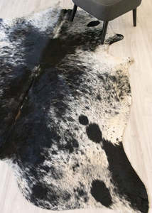 Salt Pepper Cowhides: Salt Pepper Black & White Cowhide Rug (Size: 240 X 190 CM) CHR2138