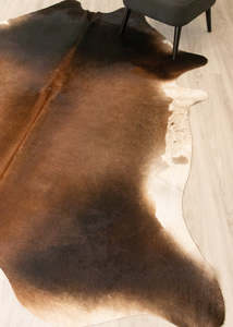 Large Rugs: Reddish Cowhide Rug (Size: 260 X 230 CM) CHR2191