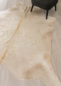 (Rare) Champagne Cowhide Rug (Size: 230 X 210 CM) CHR1915