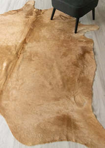 Cowhide Rugs Nz: (Rare) Palomino Cowhide Rug (Size: 250 X 230 CM) CHR2023