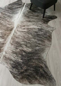 Cowhide Rugs Nz: (Rare) Grey Brindle Cowhide Rug (Size: 230 X 200 CM) CHR2548