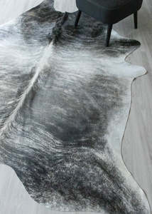 Cowhide Rugs Nz: (Rare) Grey Brindle Cowhide Rug (Size: 260 X 220 CM) CHR2546