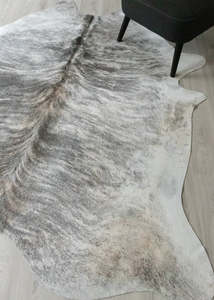 Cowhide Rugs Nz: (Rare) Grey Brindle Cowhide Rug (Size: 220 X 200 CM) CHR2545