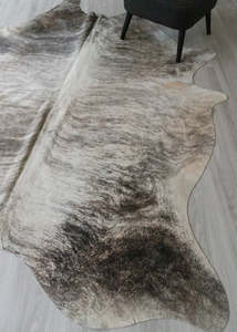 Cowhide Rugs Nz: (Rare) Grey Brindle Cowhide Rug (Size: 270 X 210 CM) CHR2543