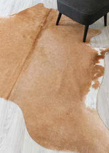 Brown And White Cowhide Rug (Size: 220 X 200 CM) CHR2385