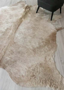 Champagne Cowhides: (Rare) Champagne Cowhide Rug (Size: 260 X 230 CM) CHR2407