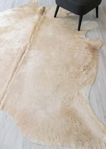 (Rare) Champagne Cowhide Rug (Size: 250 X 220 CM) CHR2375