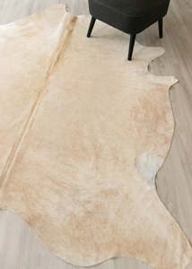 (Rare) Champagne Cowhide Rug (Size: 250 X 220 CM) CHR2370