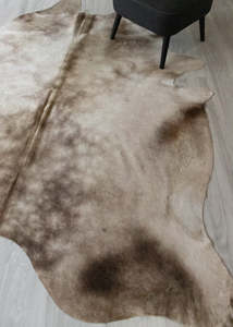 Metallic Rustic Cowhide Rugs: (Rare) Metallic/Rustic Cowhide Rug (Size: 260 X 220 CM) CHR2394