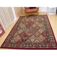 Products: Soft &amp. Thick heavy duty kohinoor traditional design rug burgundy 160x235cm
