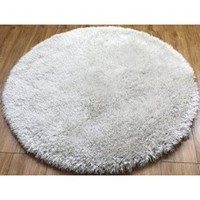 Products: THICK & SOFT HARBOUR SHAGGY ROUND RUG IVORY WHITE 120X120CM