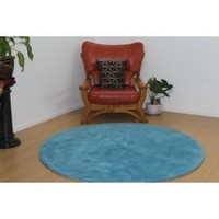 Products: Gorgeous Thick Soft Round Rug Blue DIAMETER-1.6M