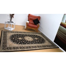 Products: Extra large soft &amp. Thick heavy duty kohinoor traditional design rug black 2.4x3.4cm