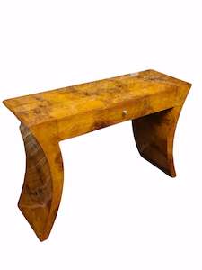 Art deco Burr walnut console