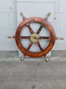Captain Henry Rosewood & Brass Ship wheel