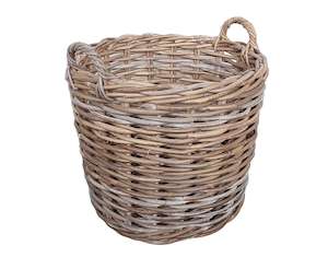 Rattan Wicker Furniture: LARGE ROUND RATTAN BASKET