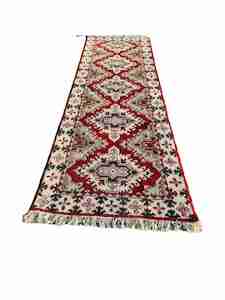 Hand Knotted Wool Hall Runner No 45