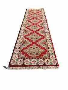 Hand Knotted Wool Hall Runner No 41